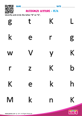 Recognize letter K